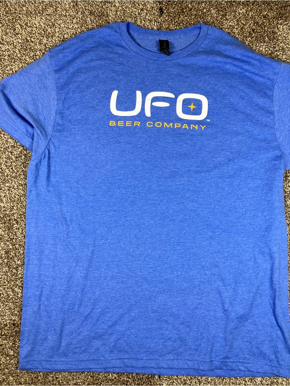 UFO Beer Company Men’s Heather Blue Logo Tee